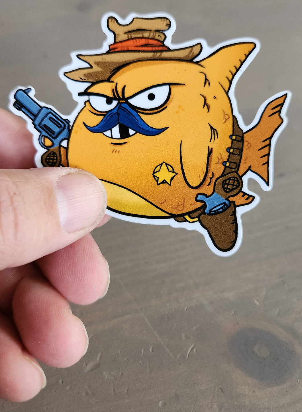 Goldfish Sheriff - Sticker